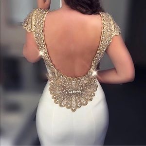 White and gold dress